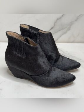 Matisse Nugent Calf Hair Booties in Black